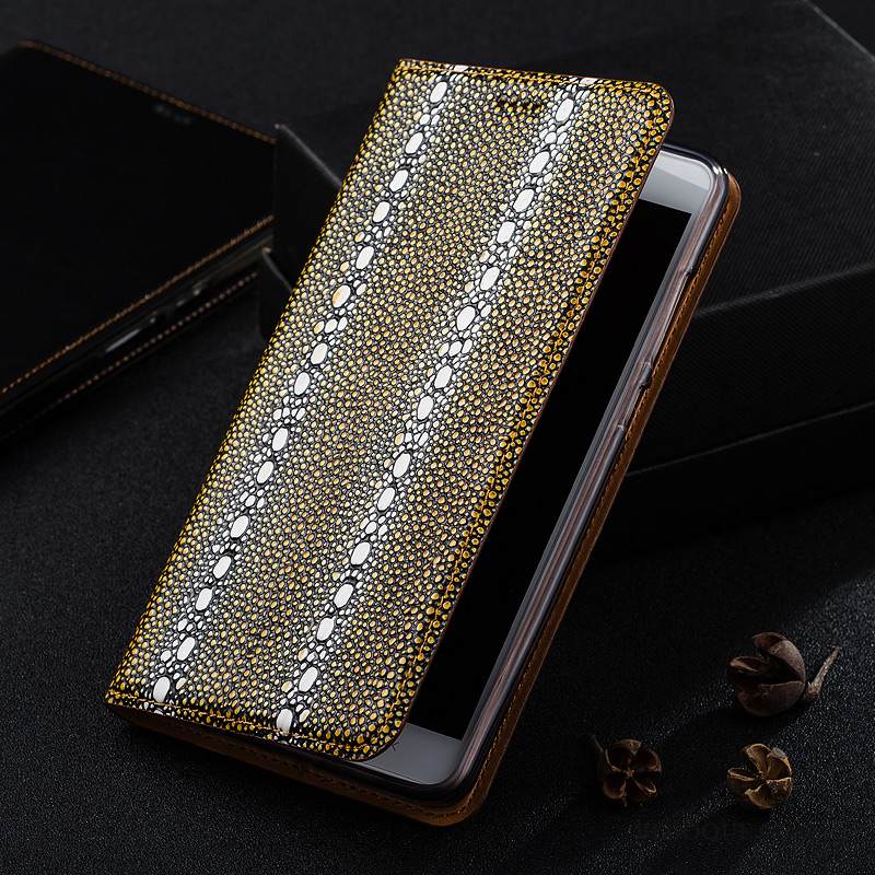 Kuori Samsung Galaxy M20 Nahka Keltainen Puhelimen Kuoret, Kotelo Samsung Galaxy M20 Kuoret Murtumaton