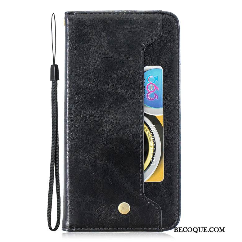 Kuori Samsung Galaxy M20 Nahka Murtumaton Kortti, Kotelo Samsung Galaxy M20 Suojaus Puhelimen Kuoret Musta