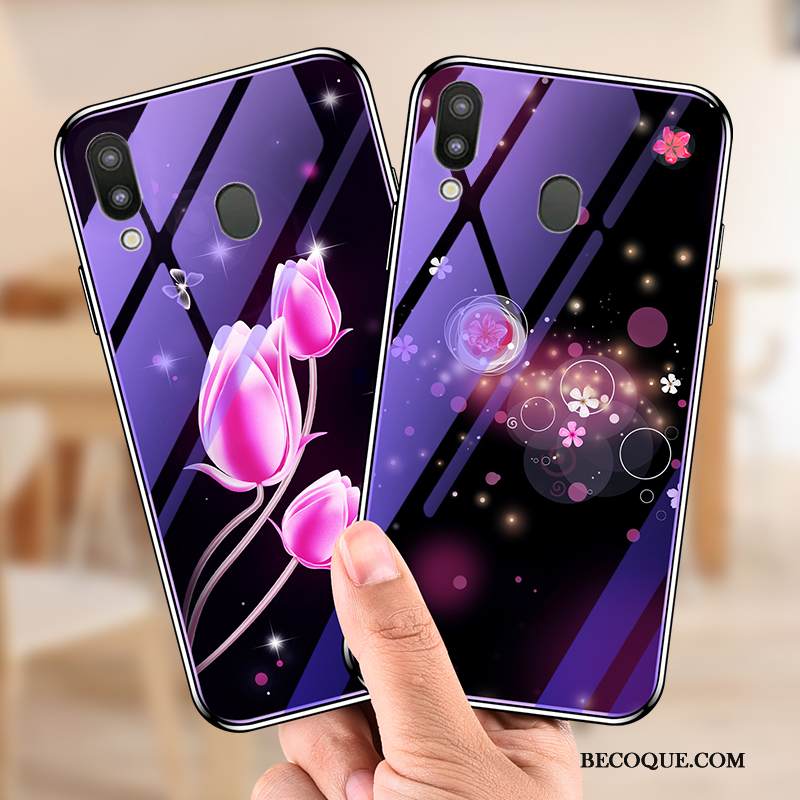 Kuori Samsung Galaxy M20 Silikoni Peili Persoonallisuus, Kotelo Samsung Galaxy M20 Luova Violetti Murtumaton
