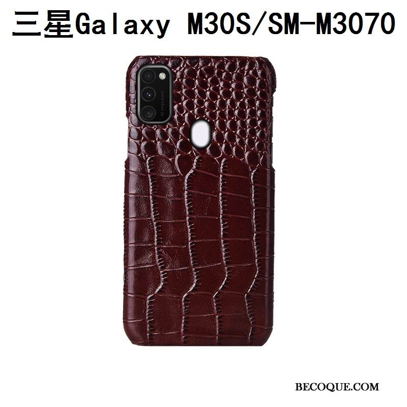 Kuori Samsung Galaxy M30s Ylellisyys Murtumaton Lintu, Kotelo Samsung Galaxy M30s Nahka Puhelimen Kuoret Takakansi