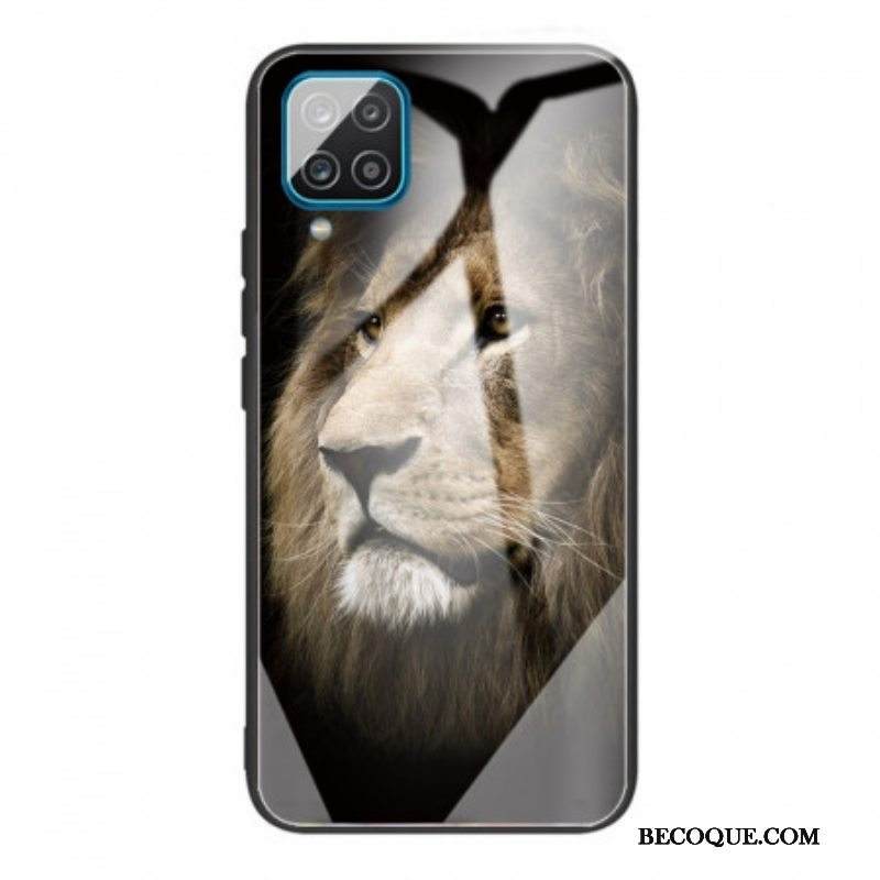 Kuori Samsung Galaxy M32 Lion Head Karkaistu Lasi