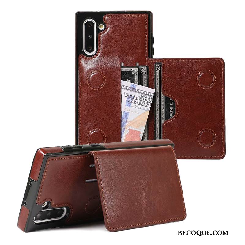 Kuori Samsung Galaxy Note 10 Tuki Murtumaton Puhelimen Kuoret, Kotelo Samsung Galaxy Note 10 Nahka