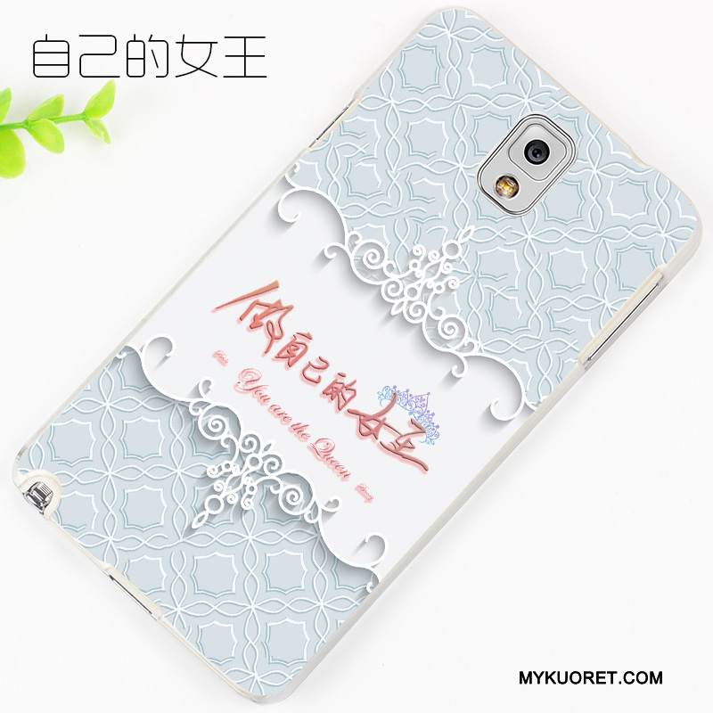 Kuori Samsung Galaxy Note 3 Kohokuviointi Puhelimen Kuoret Kevyt, Kotelo Samsung Galaxy Note 3 Suojaus Vaaleansininen