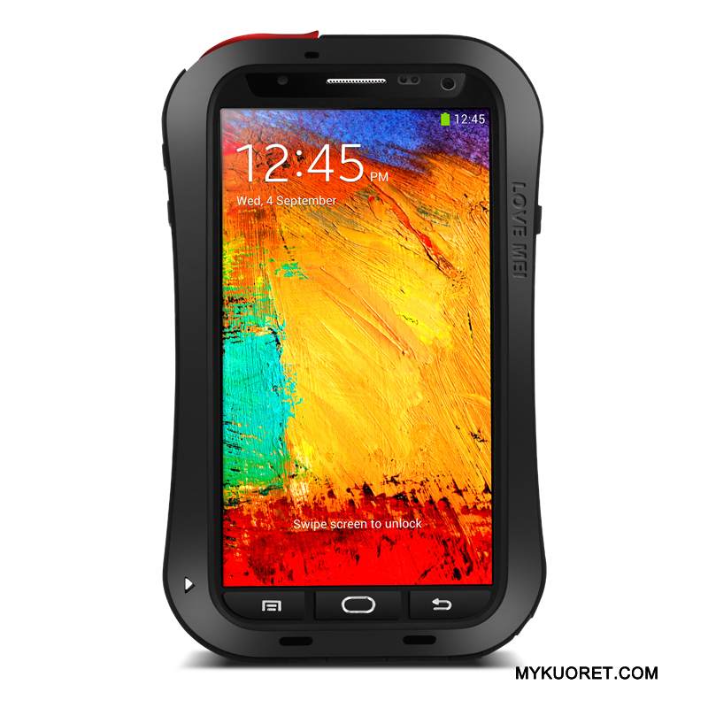 Kuori Samsung Galaxy Note 3 Laukut Takakansi Puhelimen Kuoret, Kotelo Samsung Galaxy Note 3 Suojaus Musta Murtumaton