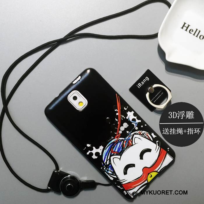 Kuori Samsung Galaxy Note 3 Silikoni Ihana Puhelimen Kuoret, Kotelo Samsung Galaxy Note 3 Sarjakuva Musta Rikkaus