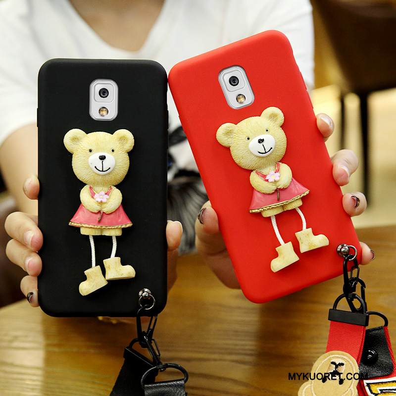 Kuori Samsung Galaxy Note 3 Silikoni Murtumaton Puhelimen Kuoret, Kotelo Samsung Galaxy Note 3 Sarjakuva Punainen Musta