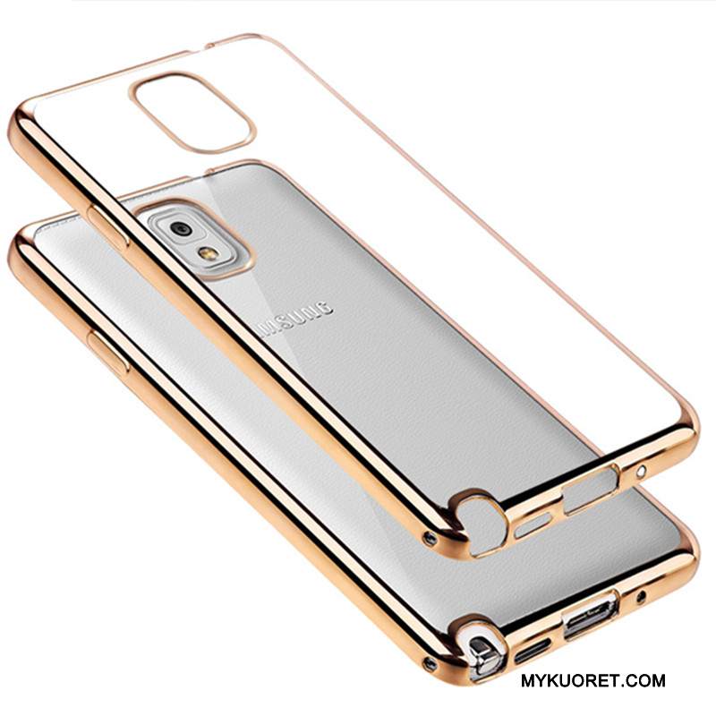 Kuori Samsung Galaxy Note 3 Silikoni Puhelimen Kuoret Kulta, Kotelo Samsung Galaxy Note 3 Pehmeä Neste Läpinäkyvä