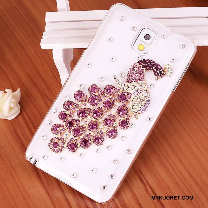 Kuori Samsung Galaxy Note 3 Strassi Violetti Puhelimen Kuoret, Kotelo Samsung Galaxy Note 3 Suojaus