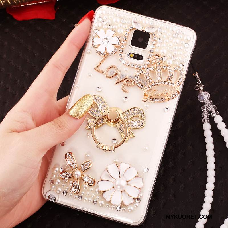 Kuori Samsung Galaxy Note 4 Pehmeä Neste Rengas Puhelimen Kuoret, Kotelo Samsung Galaxy Note 4 Silikoni Kulta Läpinäkyvä