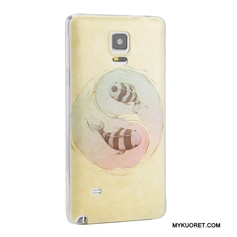 Kuori Samsung Galaxy Note 4 Silikoni Keltainen Puhelimen Kuoret, Kotelo Samsung Galaxy Note 4 Suojaus