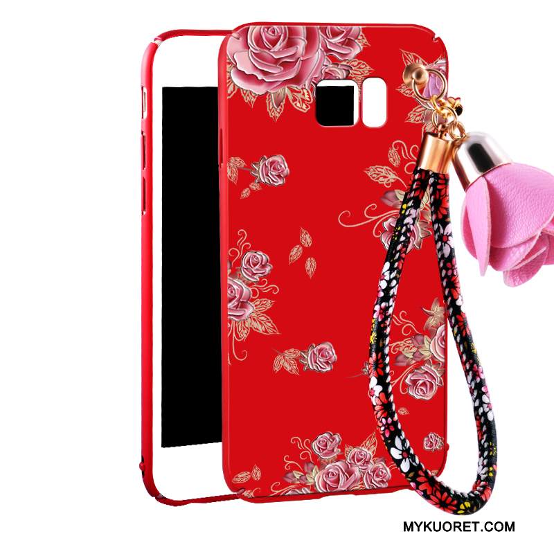 Kuori Samsung Galaxy Note 5 Laukut Puhelimen Kuoret Pesty Suede, Kotelo Samsung Galaxy Note 5 Suojaus Punainen Murtumaton