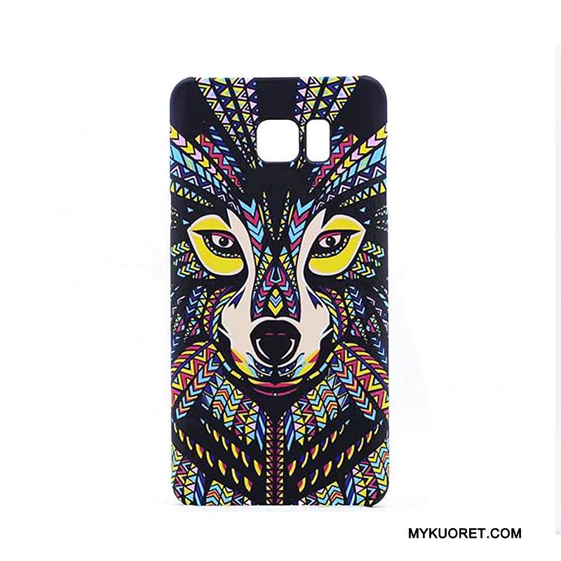 Kuori Samsung Galaxy Note 5 Monivärinen Eläin Puhelimen Kuoret, Kotelo Samsung Galaxy Note 5 Kohokuviointi Kova Pesty Suede