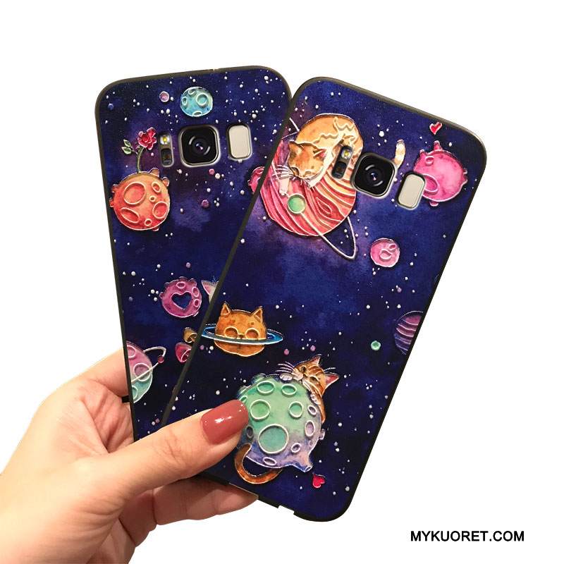 Kuori Samsung Galaxy Note 5 Sarjakuva Puhelimen Kuoret Ripustettavat Koristeet, Kotelo Samsung Galaxy Note 5 Silikoni Trendi Sininen