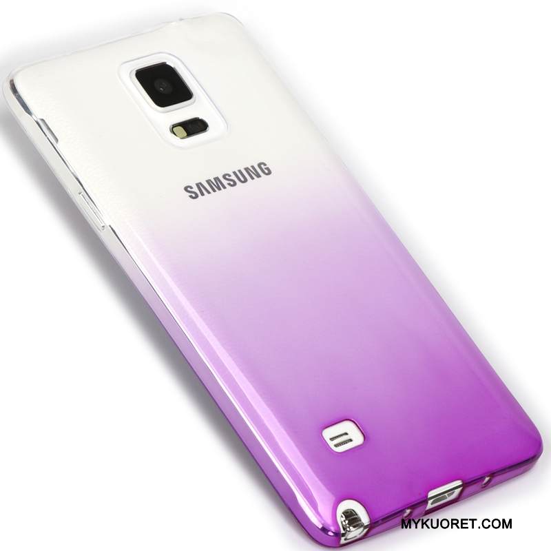 Kuori Samsung Galaxy Note 5 Silikoni Violetti Kevyt, Kotelo Samsung Galaxy Note 5 Suojaus Läpinäkyvä Puhelimen Kuoret