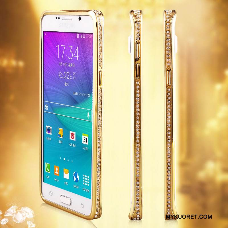 Kuori Samsung Galaxy Note 5 Suojaus Murtumaton Puhelimen Kuoret, Kotelo Samsung Galaxy Note 5 Strassi Kulta Kehys