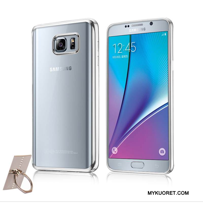 Kuori Samsung Galaxy Note 5 Suojaus Uusi Ohut, Kotelo Samsung Galaxy Note 5 Pehmeä Neste Läpinäkyvä Harmaa