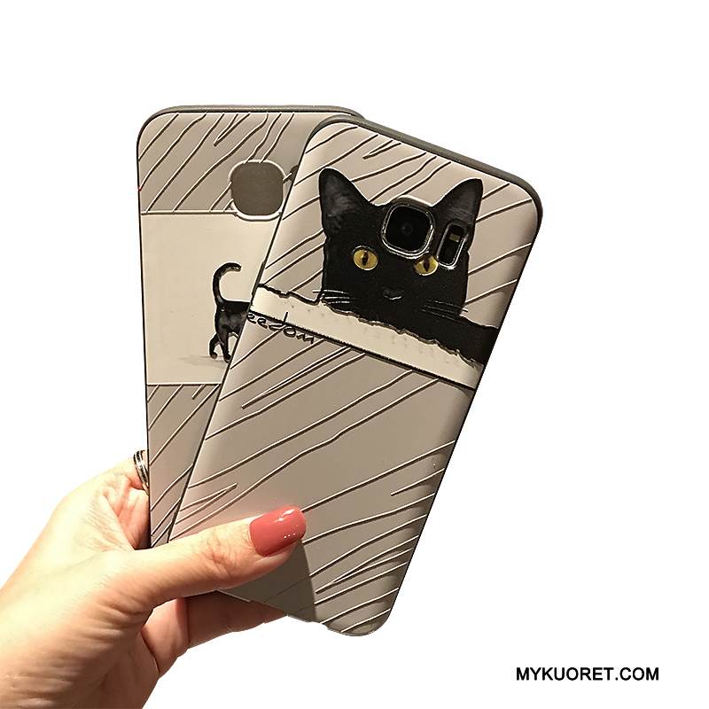 Kuori Samsung Galaxy Note 5 Tuki Bear Musta, Kotelo Samsung Galaxy Note 5 Pehmeä Neste Puhelimen Kuoret Harmaa