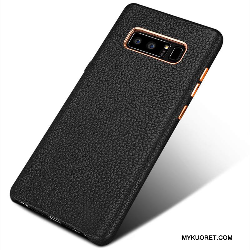 Kuori Samsung Galaxy Note 8 Laukut Murtumaton Musta, Kotelo Samsung Galaxy Note 8 Nahka Puhelimen Kuoret Liiketoiminta