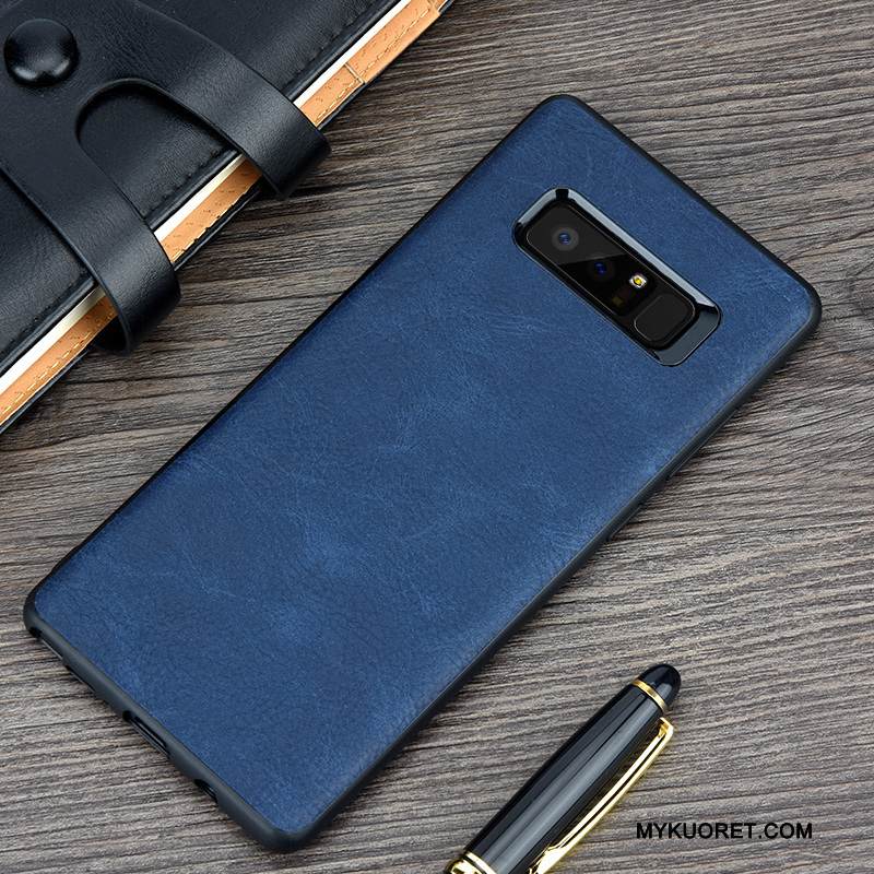 Kuori Samsung Galaxy Note 8 Laukut Sininen Liiketoiminta, Kotelo Samsung Galaxy Note 8 Pehmeä Neste Murtumaton Puhelimen Kuoret