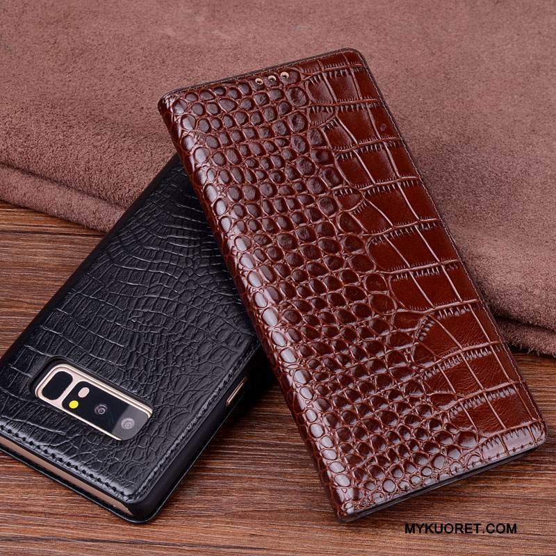 Kuori Samsung Galaxy Note 8 Nahka Puhelimen Kuoret, Kotelo Samsung Galaxy Note 8 Suojaus