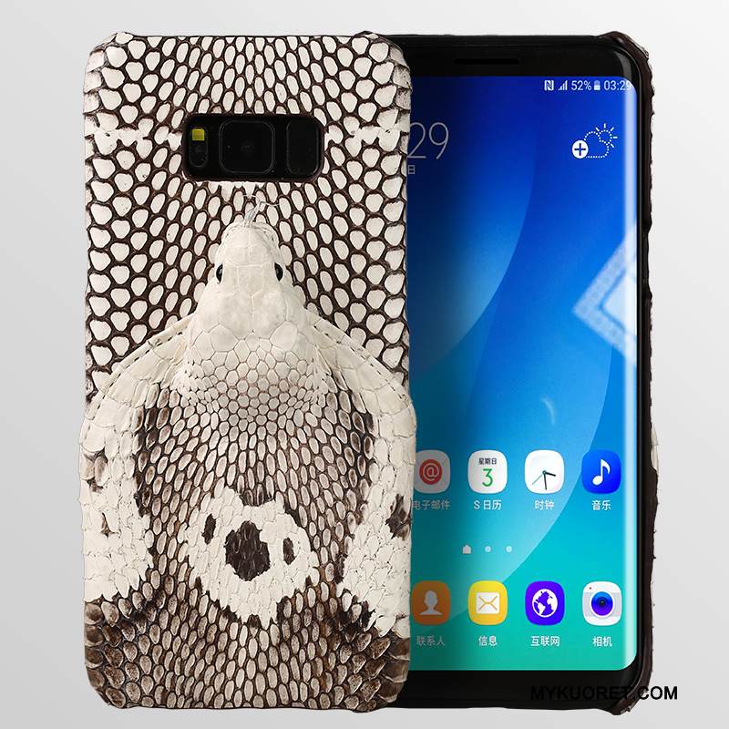 Kuori Samsung Galaxy Note 8 Nahka Valkoinen Persoonallisuus, Kotelo Samsung Galaxy Note 8 Ylellisyys Trendi Takakansi