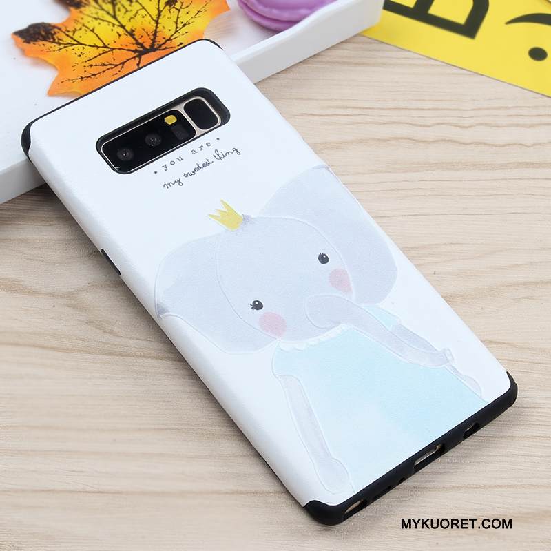 Kuori Samsung Galaxy Note 8 Pehmeä Neste Puhelimen Kuoret Valkoinen, Kotelo Samsung Galaxy Note 8 Suojaus Murtumaton
