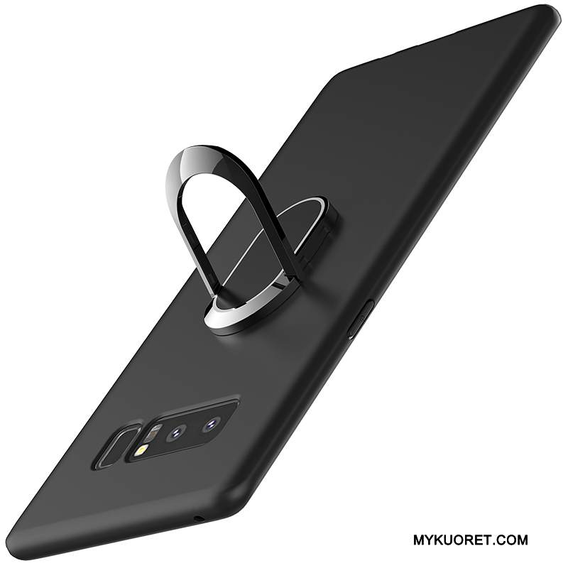 Kuori Samsung Galaxy Note 8 Pehmeä Neste Trendi Pesty Suede, Kotelo Samsung Galaxy Note 8 Tuki Puhelimen Kuoret Musta