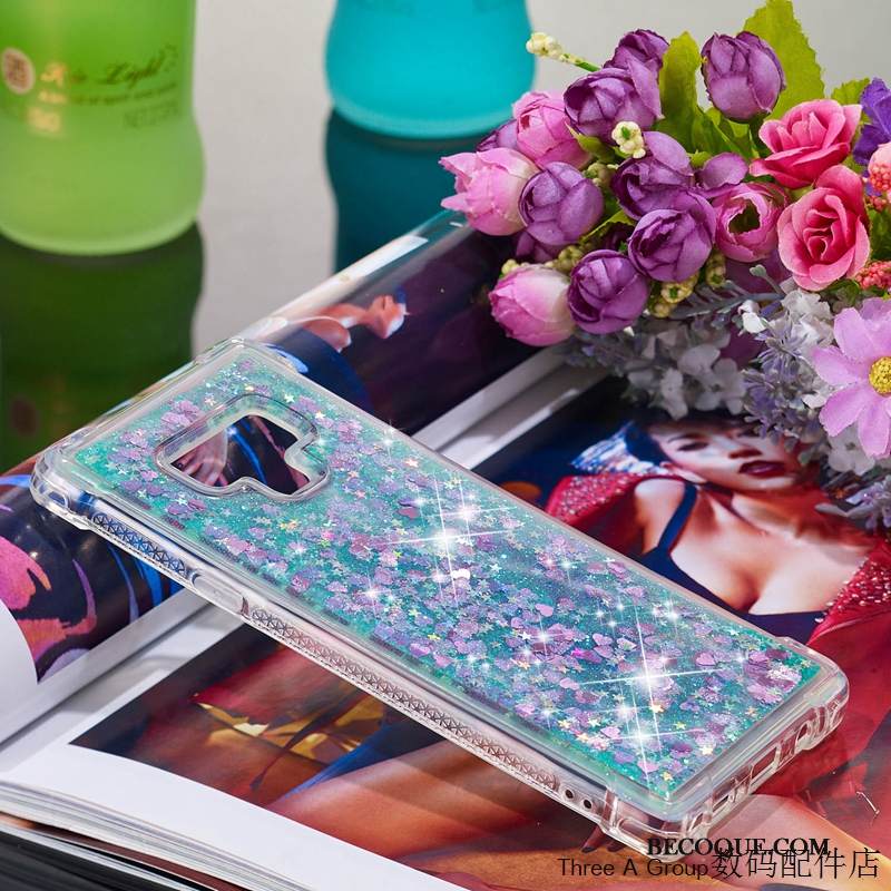 Kuori Samsung Galaxy Note 9 Silikoni Puhelimen Kuoret Murtumaton, Kotelo Samsung Galaxy Note 9 Luova Sininen Juoksuhiekka