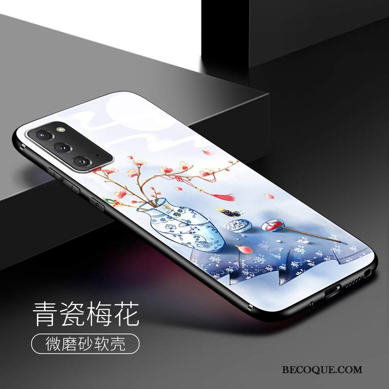 Kuori Samsung Galaxy Note20 Silikoni Tuuli Murtumaton, Kotelo Samsung Galaxy Note20 Sininen Puhelimen Kuoret