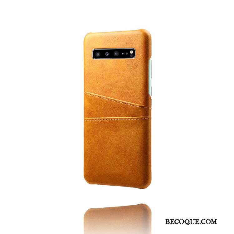 Kuori Samsung Galaxy S10 5g Nahka Pieni Lehmä, Kotelo Samsung Galaxy S10 5g Puhelimen Kuoret Kukkakuvio