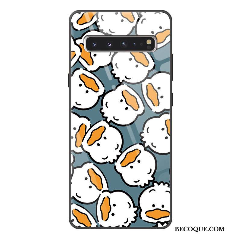 Kuori Samsung Galaxy S10 5g Sarjakuva Sininen Lasi, Kotelo Samsung Galaxy S10 5g Suojaus Murtumaton Puhelimen Kuoret
