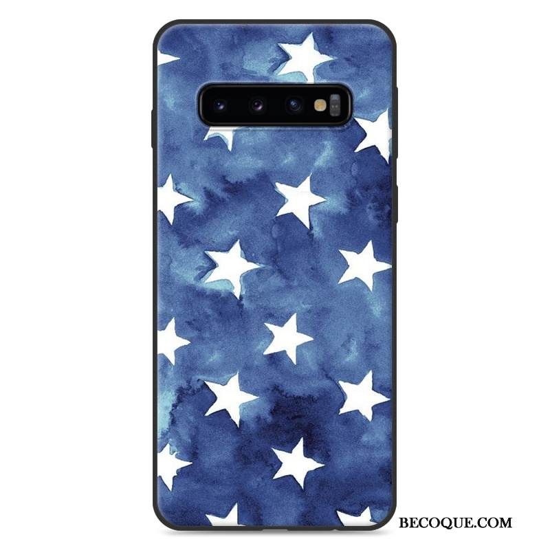 Kuori Samsung Galaxy S10+ Maalaus Puhelimen Kuoret Sininen, Kotelo Samsung Galaxy S10+ Suojaus Maisema