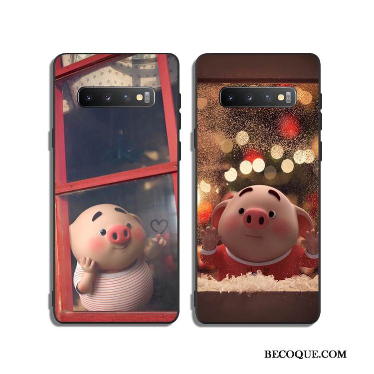 Kuori Samsung Galaxy S10+ Pehmeä Neste Murtumaton Punainen, Kotelo Samsung Galaxy S10+ Silikoni Puhelimen Kuoret Ihana