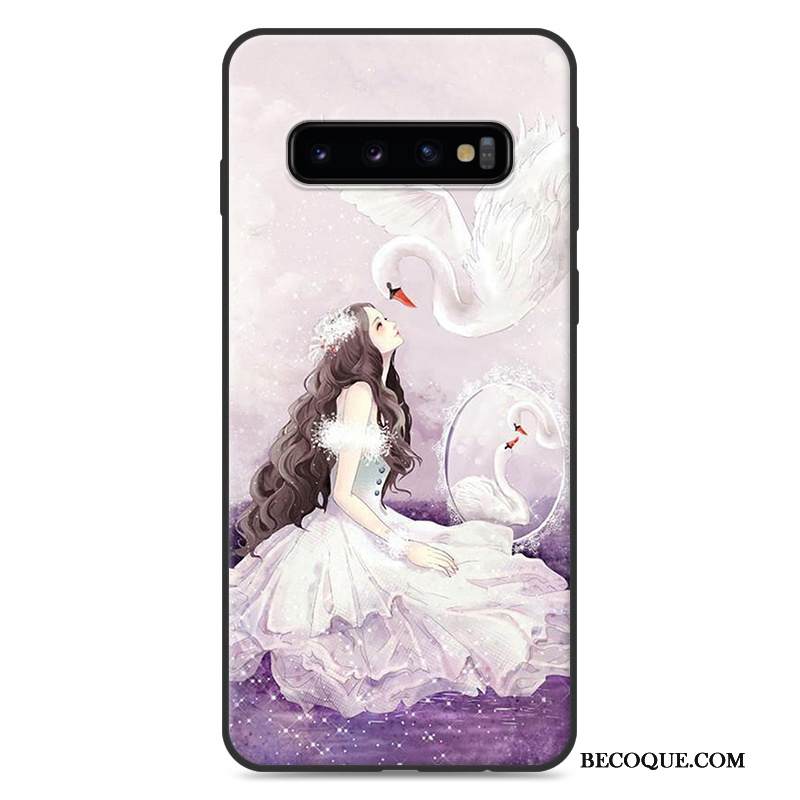 Kuori Samsung Galaxy S10+ Pehmeä Neste Violetti Ihana, Kotelo Samsung Galaxy S10+ Suojaus Persoonallisuus