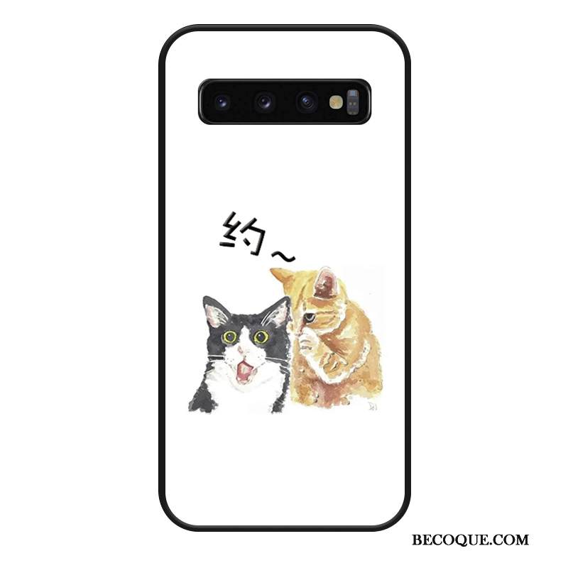 Kuori Samsung Galaxy S10+ Sarjakuva Puhelimen Kuoret Yksinkertainen, Kotelo Samsung Galaxy S10+ Silikoni Murtumaton Tide-brändi