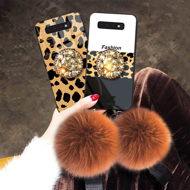 Kuori Samsung Galaxy S10 Suojaus Pompon Puhelimen Kuoret, Kotelo Samsung Galaxy S10 Tila Trendi Valkoinen