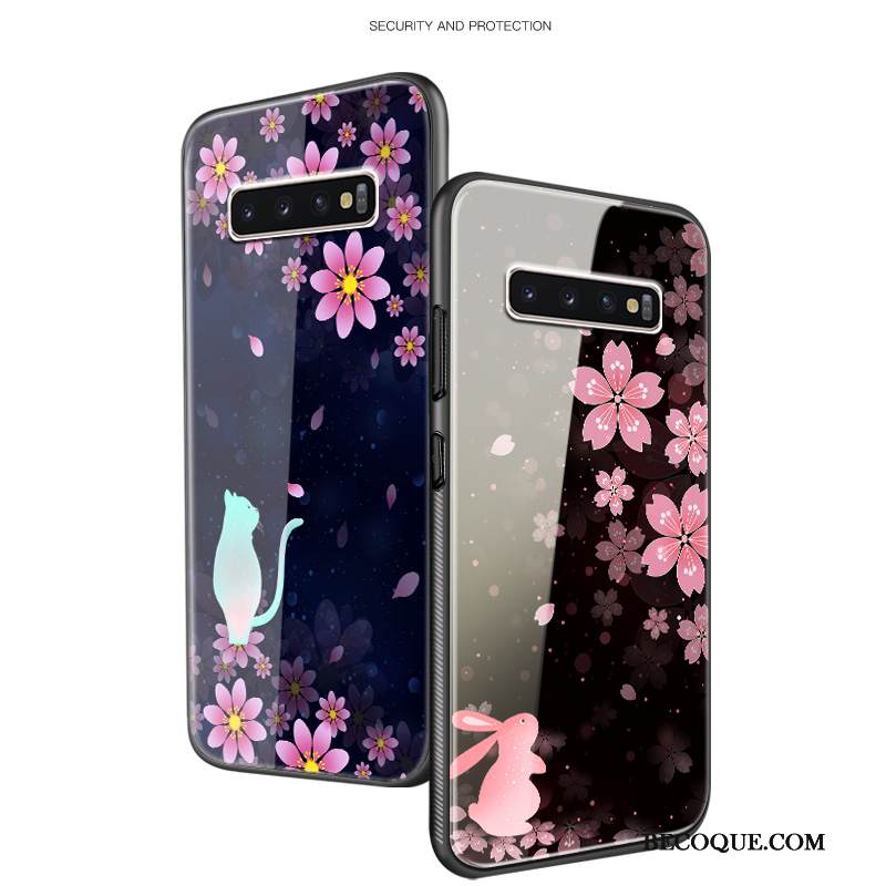 Kuori Samsung Galaxy S10 Tila Lasi Puhelimen Kuoret, Kotelo Samsung Galaxy S10 Suojaus Persoonallisuus Musta