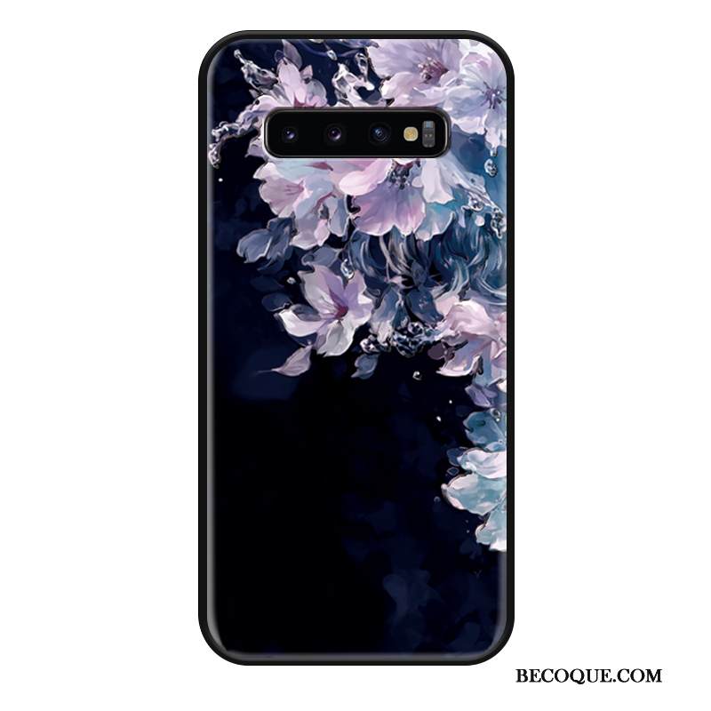 Kuori Samsung Galaxy S10 Tila Musta Kukka, Kotelo Samsung Galaxy S10 Laukut Kissa Puhelimen Kuoret