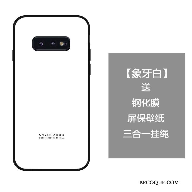 Kuori Samsung Galaxy S10e Laukut Kaltevuus Yksinkertainen, Kotelo Samsung Galaxy S10e Tila Valkoinen Trendi