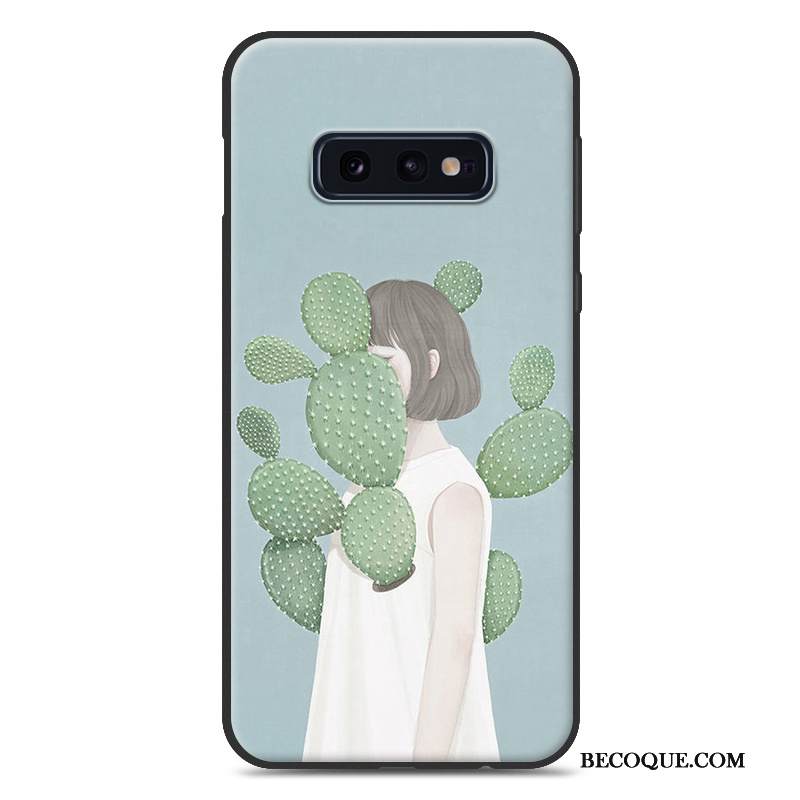 Kuori Samsung Galaxy S10e Silikoni Ihana Kukkakuvio, Kotelo Samsung Galaxy S10e Pehmeä Neste Persoonallisuus Pesty Suede