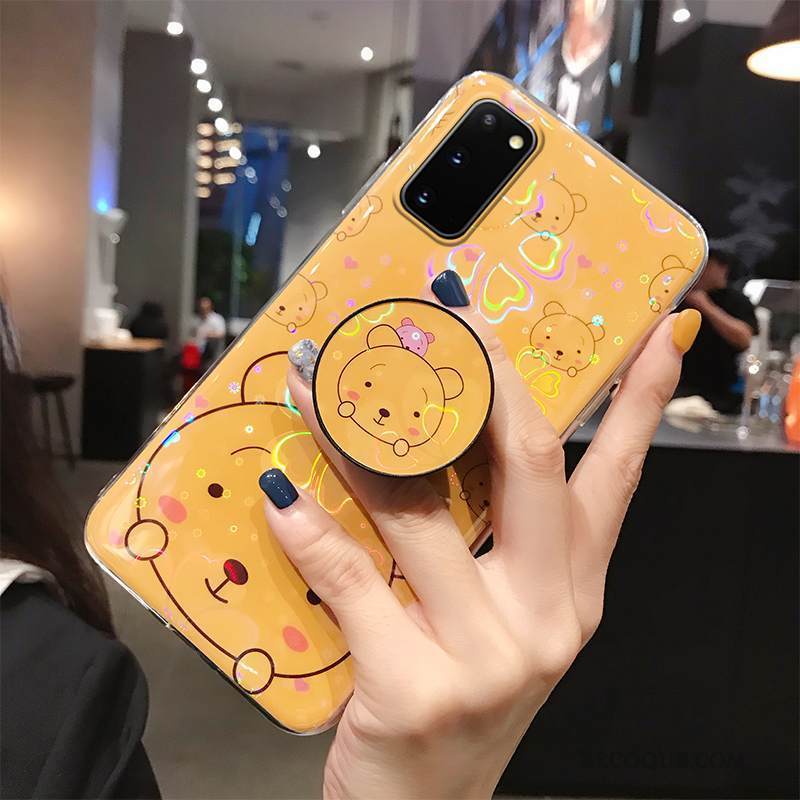 Kuori Samsung Galaxy S20 Laukut Persoonallisuus Net Red, Kotelo Samsung Galaxy S20 Pehmeä Neste Murtumaton Bear