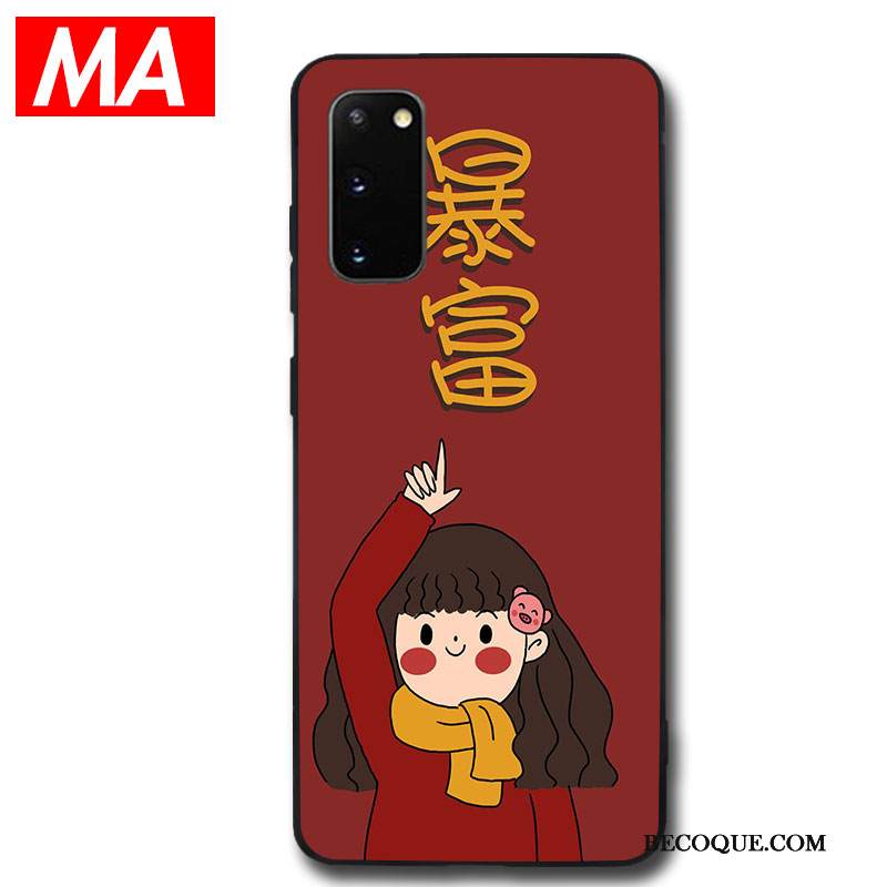 Kuori Samsung Galaxy S20 Luova Tuuli Rakastunut, Kotelo Samsung Galaxy S20 Maalaus Punainen Pitkä