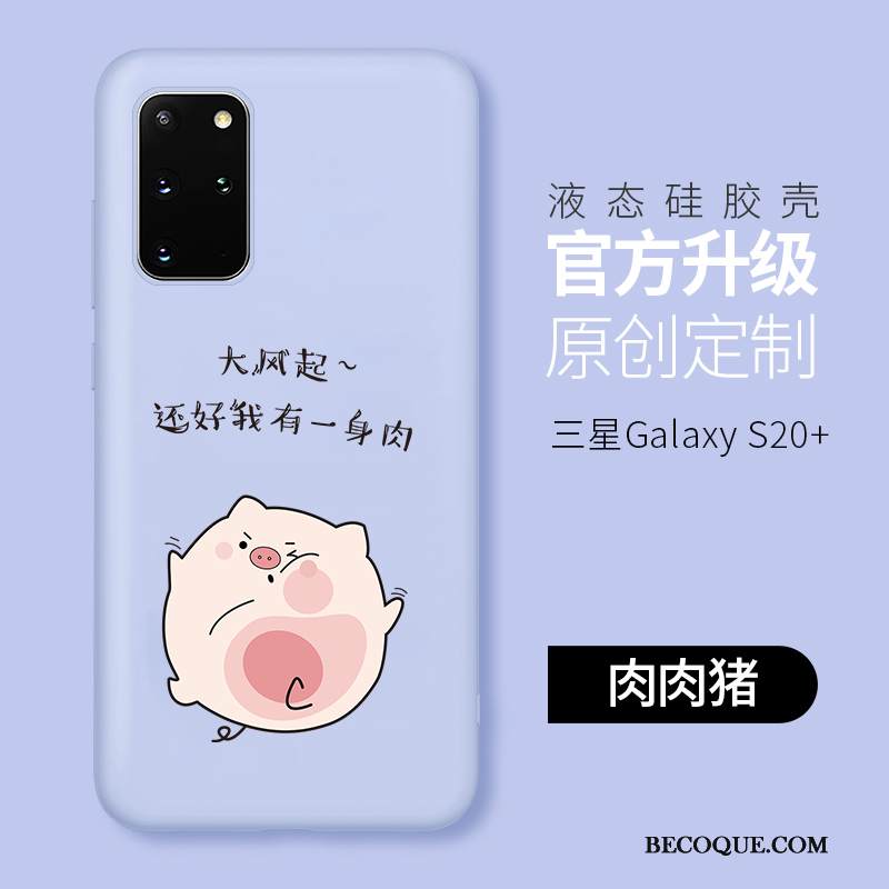 Kuori Samsung Galaxy S20+ Pehmeä Neste Sininen Tide-brändi, Kotelo Samsung Galaxy S20+ Silikoni Ihana Puhelimen Kuoret