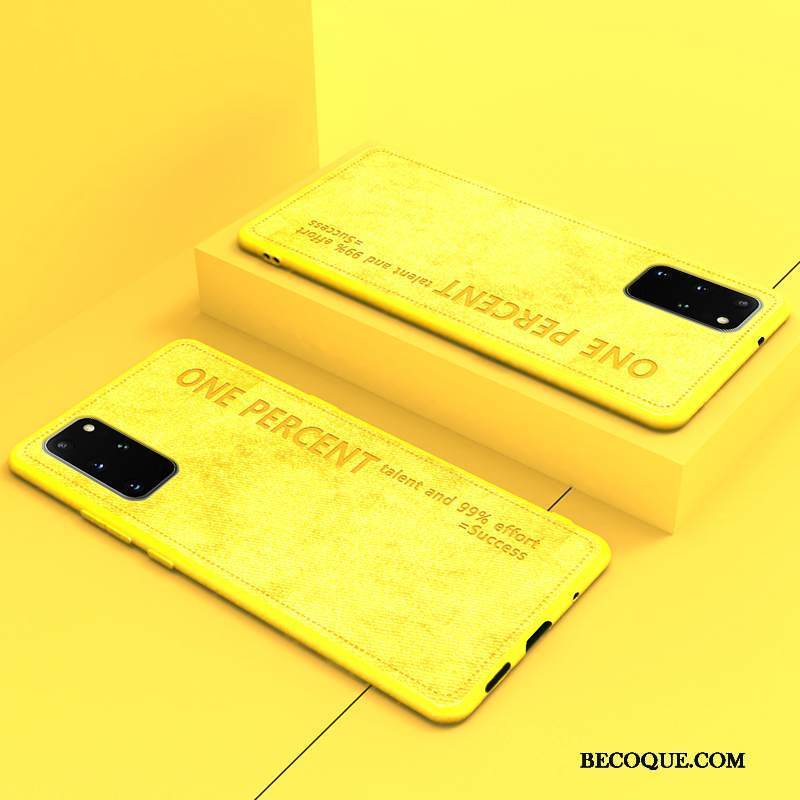 Kuori Samsung Galaxy S20+ Silikoni Trendi Puhelimen Kuoret, Kotelo Samsung Galaxy S20+ Laukut Keltainen Yksinkertainen
