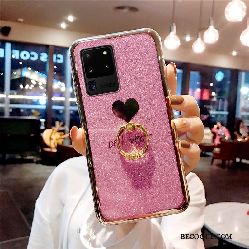 Kuori Samsung Galaxy S20 Ultra Luova Jauhe Murtumaton, Kotelo Samsung Galaxy S20 Ultra Pehmeä Neste Ultra Net Red