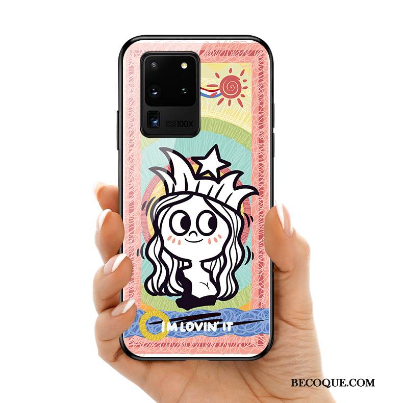 Kuori Samsung Galaxy S20 Ultra Monivärinen Lasi L, Kotelo Samsung Galaxy S20 Ultra Pehmeä Neste Eurooppa Persoonallisuus