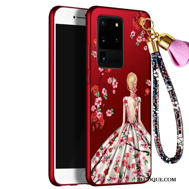 Kuori Samsung Galaxy S20 Ultra Pehmeä Neste Punainen Puhelimen Kuoret, Kotelo Samsung Galaxy S20 Ultra Luova Uusi Murtumaton