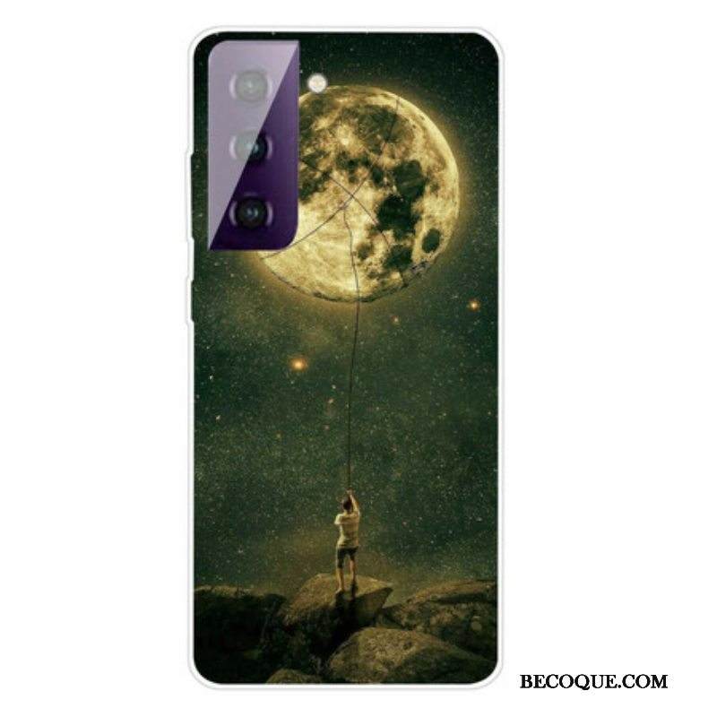 Kuori Samsung Galaxy S21 FE Joustava Moon Man
