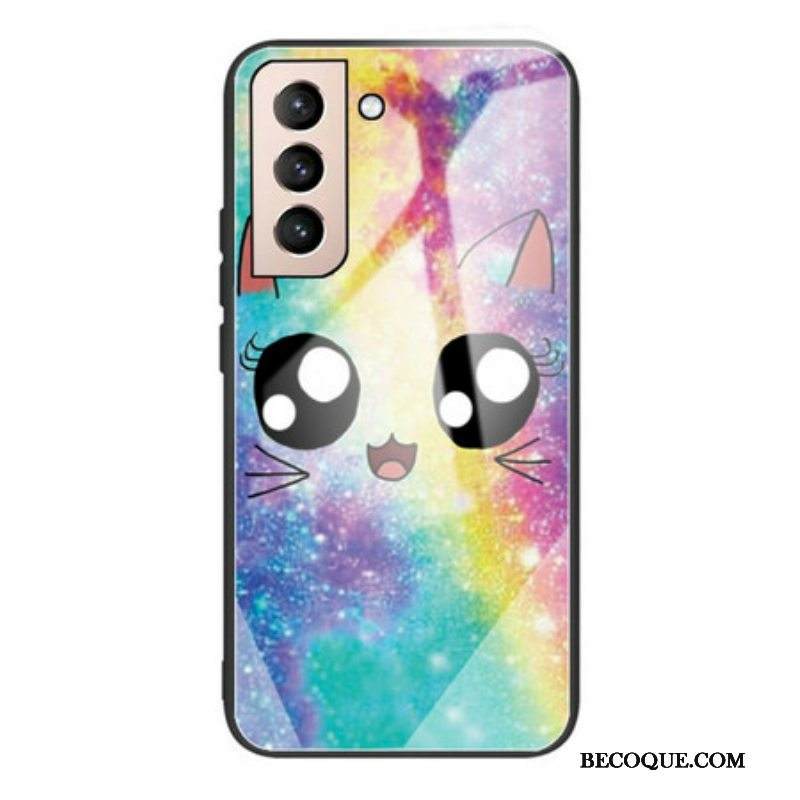 Kuori Samsung Galaxy S21 FE Karkaistu Lasi Cat