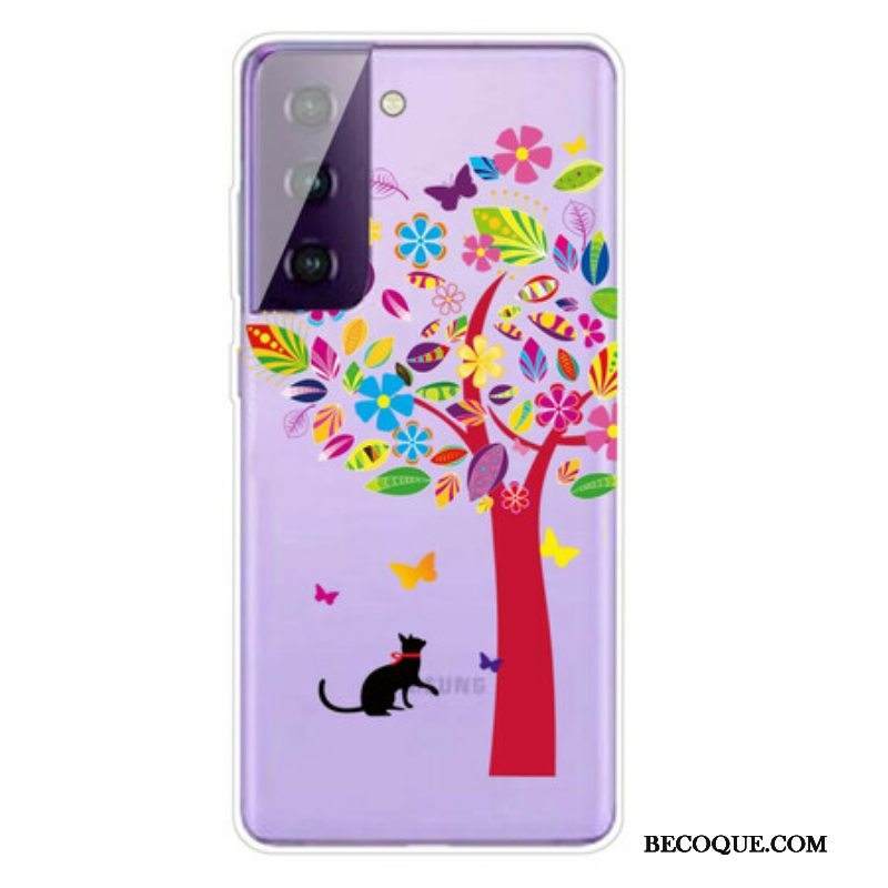 Kuori Samsung Galaxy S21 FE Kissa Puun Alla